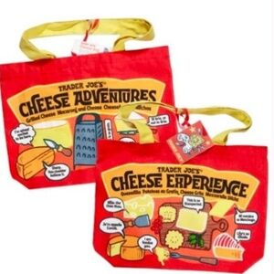 🆕 Trader Joe’s Cheese 🧀 Experience Tote Bag Tote bag red yellow orange